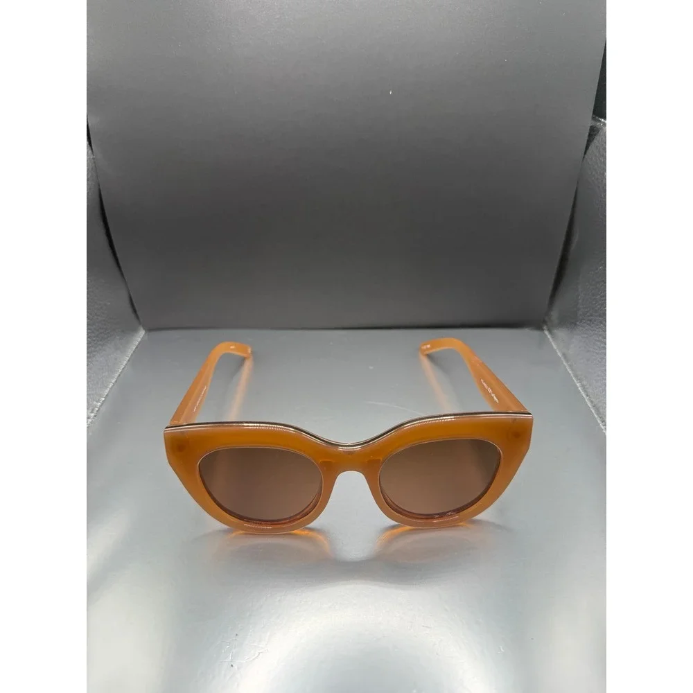 Le Specs Air Heart Polarized Sunglasses Caramel Tan Cat Eye 2452449